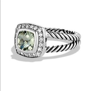 David Yurman Prasiolite & Diamond Albion Ring